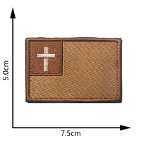 Christian Cross Ichthys bordado gancho y bucle moral parche Christian Cross Patch
