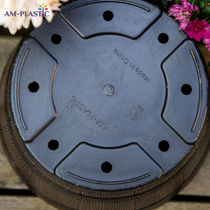 <span class=keywords><strong>Maceta</strong></span> Decorativa de Plástico con Diseño de Barril de Vino para Interiores/Exteriores, Hogar, Balcón, Jardín, Estilo <span class=keywords><strong>Madera</strong></span> Sintética para Plantas y Flores - Product Image 4
