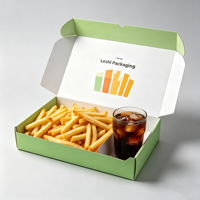 Emballage en papier alimentaire personnalisé pour poulet frit, boîte à emporter pour poulet frit, frites, emballage en papier