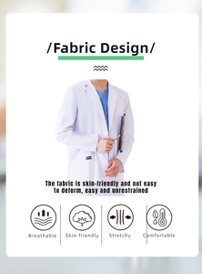 زي موحد أبيض للممرضات بتصميمات مخصصة، أردية للأطباء والعلماء، معطف مختبر، زي مستشفى - Product Image 4