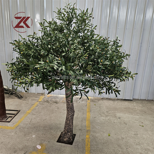 ZKAI Grand Arbre d'Olivier Artificiel pour Décoration de Mariage, Support de Toile de Fond, Faux Arbre d'Olivier Vert Réaliste pour Fête - Product Image 2