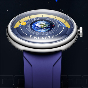 Timeartx mới sang trọng thời trang cao su 3ATM kinh doanh không thấm nước Đồng hồ nam dạ quang Đồng hồ nam thiết kế ban đầu đồng hồ đeo tay thạch anh - Product Image 4