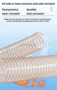 Tuyau flexible en polyuréthane haute pression industriel durable pour <span class=keywords><strong>aspirateur</strong></span> avec fil d'acier plaqué cuivre - Product Image 4