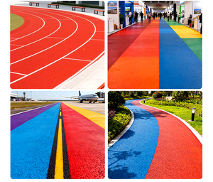<span class=keywords><strong>Bitume</strong></span> d'asphalte coloré pour la signalisation routière et les chaussées Asphalte de couleur <span class=keywords><strong>rouge</strong></span> pour les voies de vélo et les allées - Product Image 5