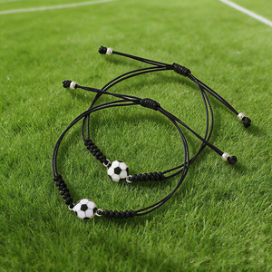 Lot de 2 bracelets <span class=keywords><strong>d</strong></span>'amitié football en promotion – Idéal pour les activités en couple, cadeau bijou - Product Image 3