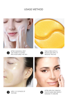 Vente en gros Marque privée 24K patchs pour les yeux en or Gel hydratant revitalisant hydratant élimine les cernes sous les yeux gonflés