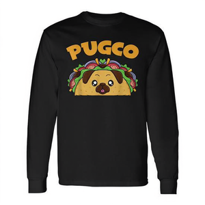 Camiseta de manga larga Pugco Taco Shell Pug para amantes de la comida mexicana - Product Image 2