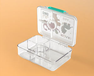 Hot Selling Factory Tritan Transparente Bento-Brotdose Niedliche unzerbrechliche Bento-<span class=keywords><strong>Box</strong></span> für Kinder - Product Image 4