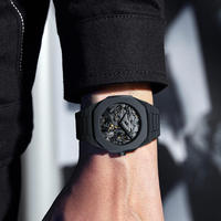 Montre Homme Ultra-Fine en Polycarbonate à Quartz, Bracelet Plastique Personnalisable, Étanche, Cadran Arabe, Verre Analogique 40mm, Charme Tendance