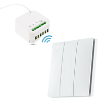 Kit d'interrupteurs lumineux sans fil cinétique en gros pour fabricants, 1/2/3 gangs, télécommande, sans batterie, auto-alimenté