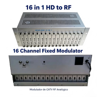 Modulador de RF de 16 Canales HD a RF, Modulador de RF Analógico de 16 Canales Fijos