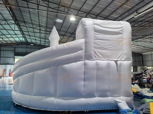 Bán buôn trẻ em nhảy thư bị trả lại trượt Trắng Inflatable đám cưới bouncy nhà với bóng Pit hồ bơi - Product Image 3