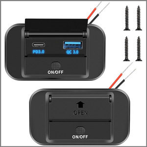 Car Charger QC3.0 PD3.0 Fast Charging <b>Touch</b> <b>Switch</b> Mini For Vehicle Use - Product Image 1