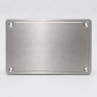 Plaque signalétique en acier inoxydable 304/316, fabrication de tôles avec gravure laser, revêtement PVD personnalisé OEM, formes courbes