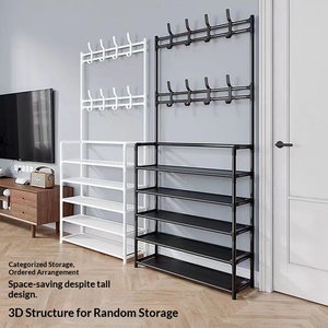 बहु-कार्यात्मक बेडरूम के कपड़े जूते और टोपी रैक को घर के लिए इकट्ठा भंडारण रैक - Product Image 3