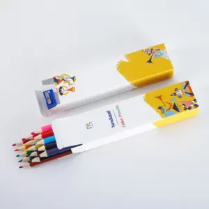 Lápis jumbo com afiador de 15 cores para crianças