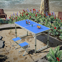 Ensemble de chaises de table pliantes en alliage d'aluminium, portable et au design moderne, coussin imperméable pour le dîner, le camping, la plage et la pêche.