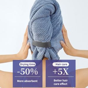 Serviette de séchage super absorbante pour cheveux longs, en microfibre épaisse à queue large, séchage rapide, pour usage domestique - Product Image 4