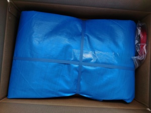 Bâche en polyéthylène robuste, imperméable, coupe-vent, anti-UV, avec œillets, pour tente de <span class=keywords><strong>camping</strong></span>, revêtement de bassin - Product Image 4
