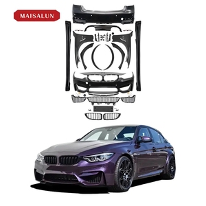 Bumper Bumpers Body Kit per <span class=keywords><strong>BMW</strong></span> <span class=keywords><strong>3</strong></span> <span class=keywords><strong>serie</strong></span> F30 Upgrade a <span class=keywords><strong>M3</strong></span> 1:1 Bodykit largo con paraurti a griglia minigonne laterali parafango - Product Image 1