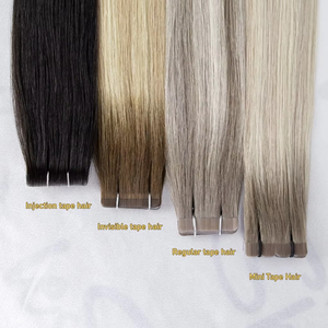 Extensiones de Cabello Humano Liso Ombre Marrón Chocolate con Cinta Adhesiva para Mujer, 12-30 Pulgadas, Paquetes de Cabello Remy Brasileño, Trama de Piel, 40 Piezas - Product Image 4