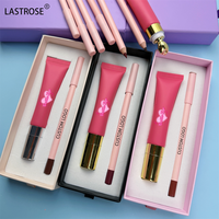 Kit de Maquillage Lèvres Luxe 2-en-1 : Gloss et Crayon à Lèvres Haute Pigmentation Longue Durée en Tube Métallique – Vente en Gros