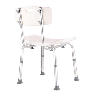 Aluminum Alloy Shower <b>Chair</b> With Backrest And <b>Arms</b> For Elderly Bathroom Use 120Kg Load Capacity Non Slip Surface - Product Image 3