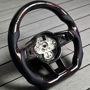 Volante de Fibra de Carbono Forjado LED de Alta Calidad para Volkswagen MK7 <span class=keywords><strong>Golf7</strong></span> GTI MK6 <span class=keywords><strong>GTD</strong></span> R Tiguan Scirocco Polo - Product Image 6