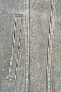 FAMA Men's Classic Jean Coat Lightweight Casual Logo Printing Wash Distressed Outwear Tops Denim Jacket