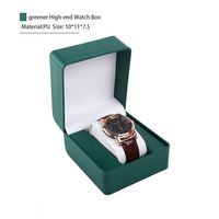 Scatole Regalo per Orologi Verdi in Cartone per Uomo e Donna, Custodie Rigide con Cinturino, Set di Imballaggio in Carta Laminata Lucida per Orologi da Donna e da Uomo