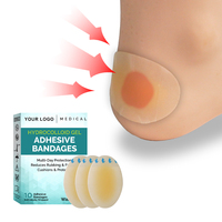 Pansement hydrocolloïde médical auto-adhésif pour talon, patch pour plaies et ampoules, désinfectant infrarouge lointain, certifié ISO13485 pour le soin des talons