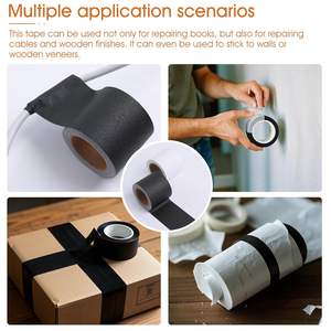 <span class=keywords><strong>Ruban</strong></span> adhésif mat auto-adhésif de 2 pouces, <span class=keywords><strong>ruban</strong></span> en tissu noir, <span class=keywords><strong>ruban</strong></span> gaffer <span class=keywords><strong>pour</strong></span> la réparation, le renforcement et la protection des vieux livres anciens - Product Image 5