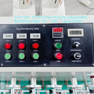 <span class=keywords><strong>Machine</strong></span> d'essai de <span class=keywords><strong>fatigue</strong></span> par flexion des câbles et fils électriques pour testeur de durée de vie des fiches – Équipement d'essai de flexion des fils et câbles électriques - Product Image 4