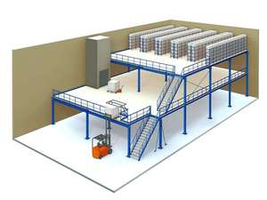 Revestimento resistente do mezanino da Multi-camada com escadas, plataforma industrial do sótão do armazenamento do quadro empilhamento de aço