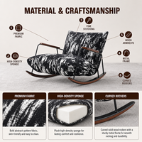 Fauteuil à bascule artisanal - Design moderne, écologique et ergonomique, fauteuil de détente pour salon et balcon