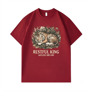<span class=keywords><strong>เสื้อ</strong></span>ยืดลายกราฟิกผ้าฝ้าย 100% คุณภาพสูง Tiger Cat - Product Image 3