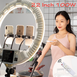 Anneau lumineux de 22 pouces 100W FS-640II pour diffusion en direct, personnalisable avec logo, lampe annulaire de remplissage de 22 pouces pour salon de beauté et maquillage - Product Image 5