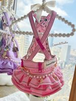 Voor huisdieren Denim Effen Lente Zomer Handgemaakte hondenjurk Cool Girl Cake Belt Dress Shihorse Maltese