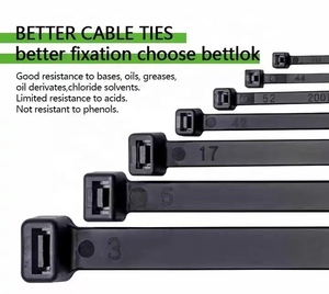 Attaches-câbles en nylon 66 1,9x100 mm, résistantes aux UV, attaches-câbles noires robustes, attaches-câbles en plastique réglables pour chantier - Product Image 5