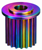 Poulie de distribution HTD5M personnalisée OEM en alliage d'aluminium anodisé usinée CNC