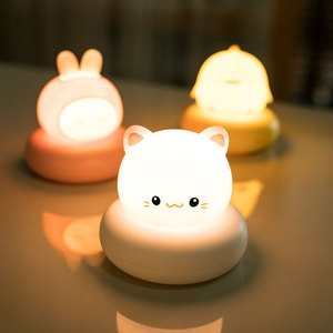 Mini Lámpara Nocturna LED <span class=keywords><strong>de</strong></span> Silicona Suave con Forma <span class=keywords><strong>de</strong></span> Animal <span class=keywords><strong>de</strong></span> Dibujos Animados, Gato, Oso, Conejo, Dinosaurio, para Niños, Decoración <span class=keywords><strong>de</strong></span> Dormitorio Infantil - Product Image 2