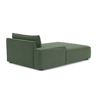 Canapé modulaire Daphne Style 1 place gauche/droite avec chaise longue, structure en bois, revêtement en tissu, sectionnel, pour salon moderne