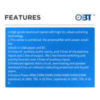 OBT-6090 ses 4 kanal güç kamu adresi amplifikatör ve hoparlörler güç mikser Pa amplifikatör