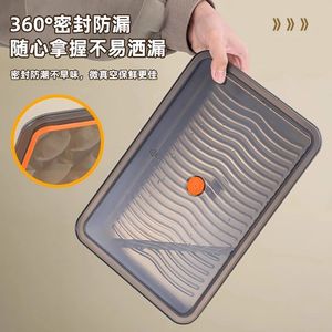 Stainless Steel Dumpling Freezer Box Food Grade Quick Freezing Storage Container For Wontons And Dumplings <b>Refrigerator</b> Use - Product Image 1