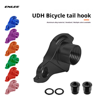 Support de dérailleur arrière ENLEE UDH en aluminium avec adaptateur d'axe traversant pour vélos de montagne et de gravier, compatible avec le crochet de queue de vélo SR*M