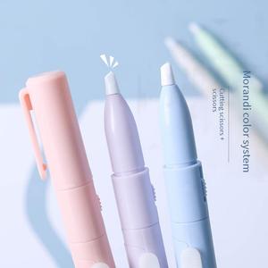 ミニペンスタイルのはさみ、カバー付きの折りたたみ式学生ポータブルはさみ、セラミックペンカッターステンレス鋼のはさみオフィス切削工具 - Product Image 4