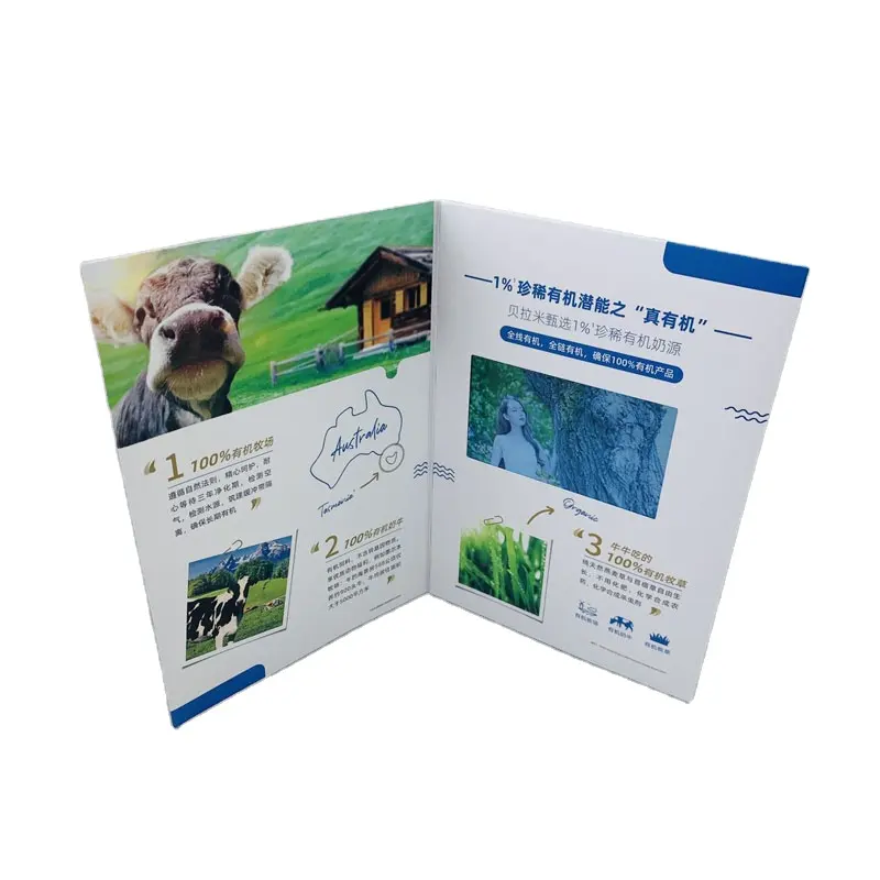 Factory Direct Sales Card Hd Video Player Brochure Book 4.3 Inch Lcd Screen For Promotion