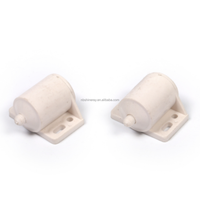 Mini loquets magnétiques blancs loquets de porte matériel de meubles ferme-porte loquet à aimant unique avec plaque de métal pour porte (lot de 2)