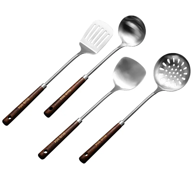New Products Metal Stainless Steel Large Lengthened Silver Kitchen Supplies Set