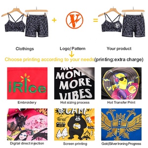 Ensemble jogging deux pièces pour femmes, logo personnalisé, <span class=keywords><strong>survêtement</strong></span> de <span class=keywords><strong>sport</strong></span> pour femmes, col asymétrique, décoration en dentelle, short de <span class=keywords><strong>sport</strong></span> - Product Image 4
